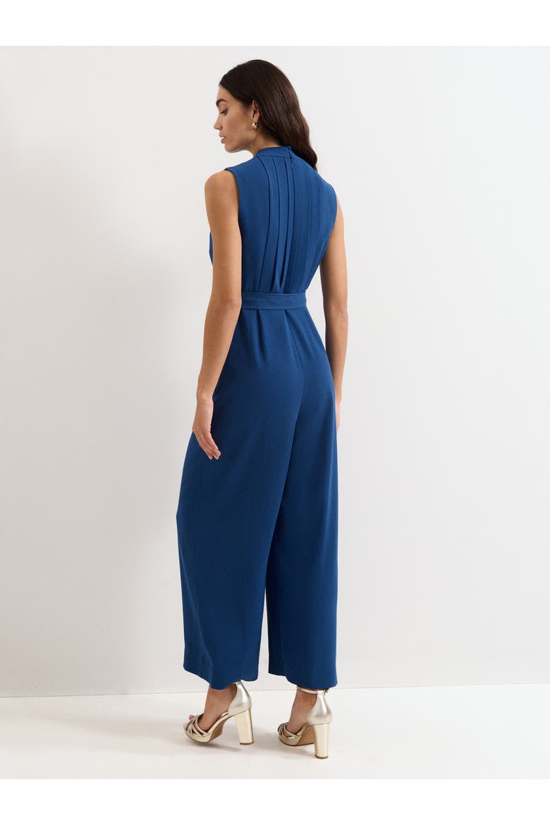 Maisley Pleated Cropped Jumpsuit, Alternate, color, Indigo