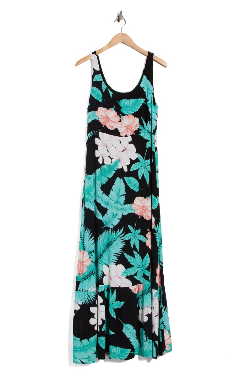 Hurley Warm Weather Maxi Dress, Main, color, Black Multi