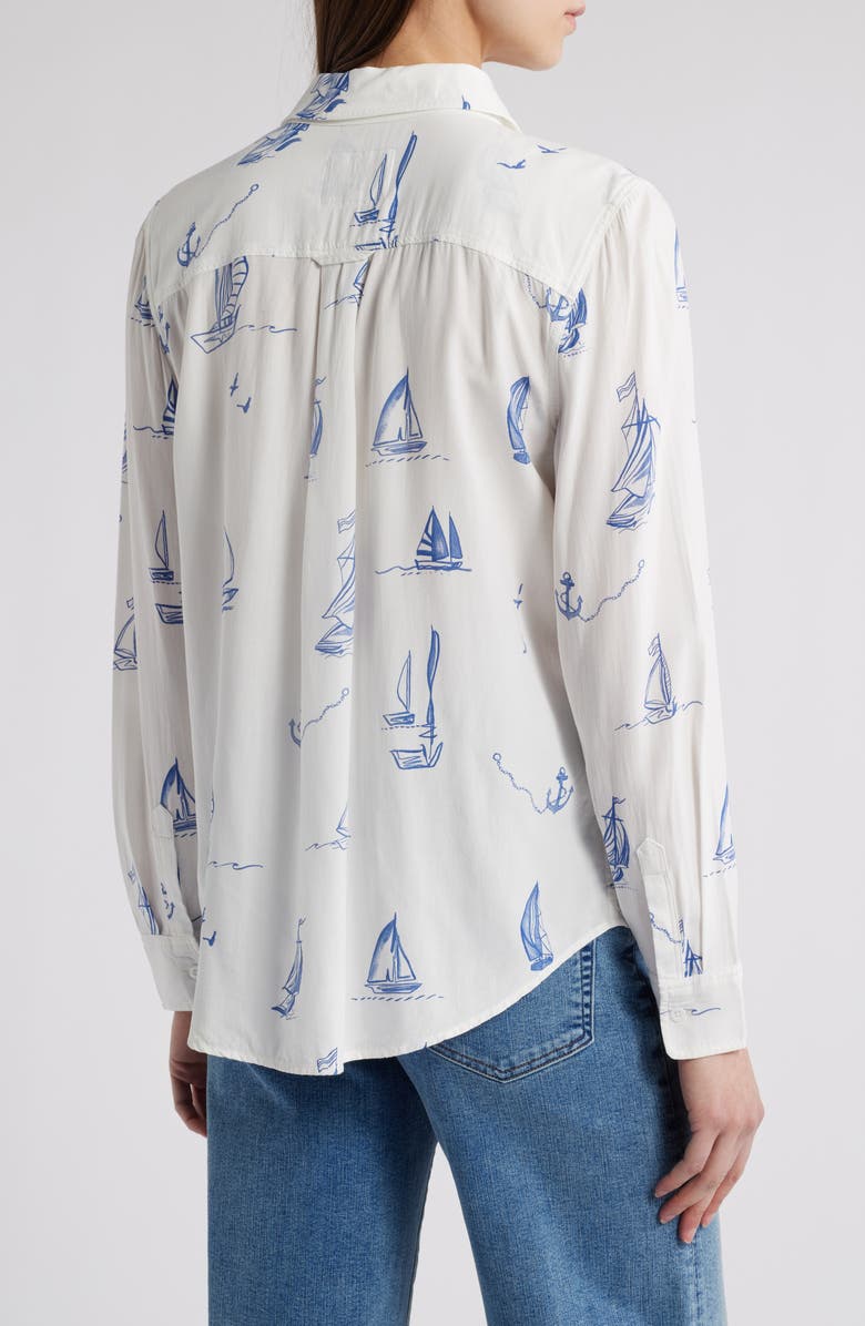 Rails Kathryn Sailboat Print Button-Up Shirt, Alternate, color, Sailboats