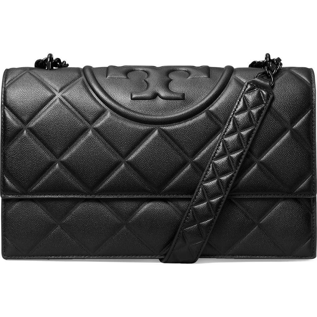 Tory Burch Small Fleming Denim Convertible Shoulder Bag