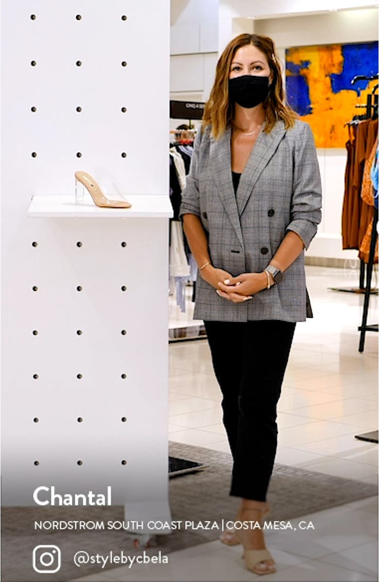 Saskia Transparent Block Heel Sandal, sales video thumbnail