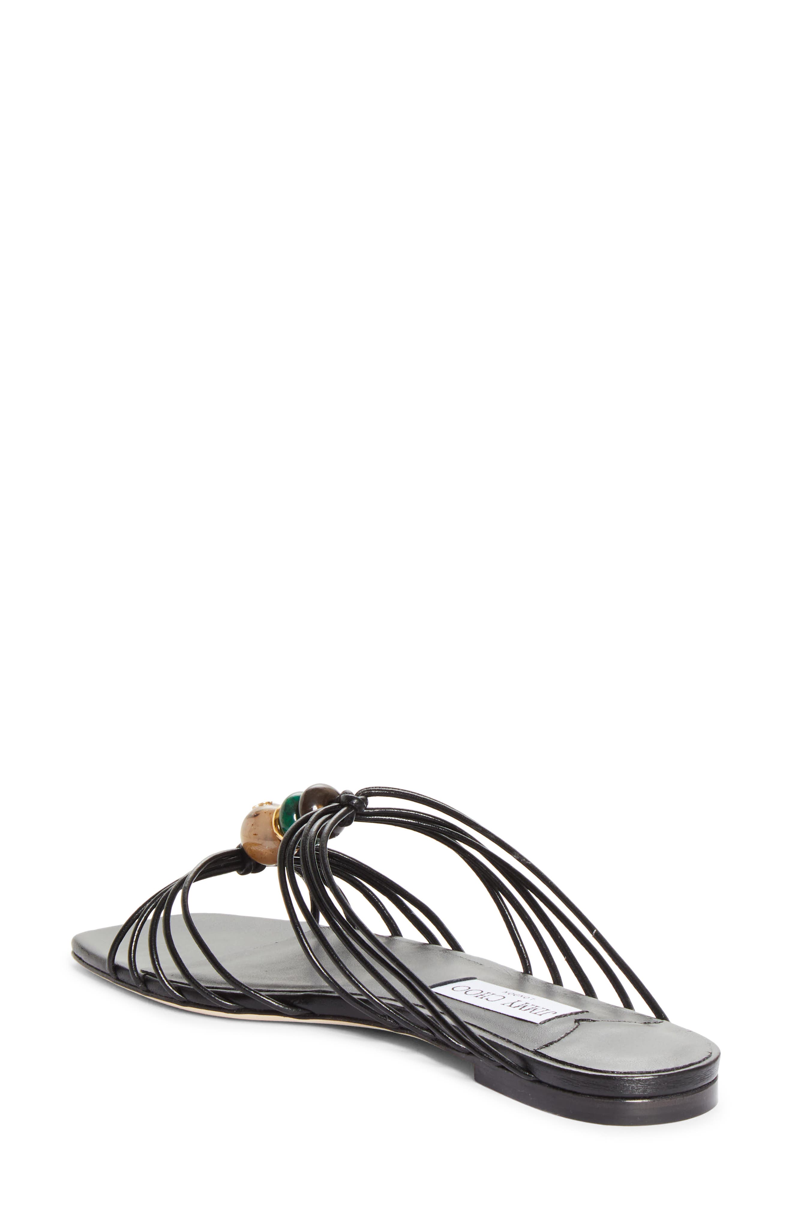 Jimmy Choo Lova Beaded Slide Sandal, Alternate, color, Black Mix