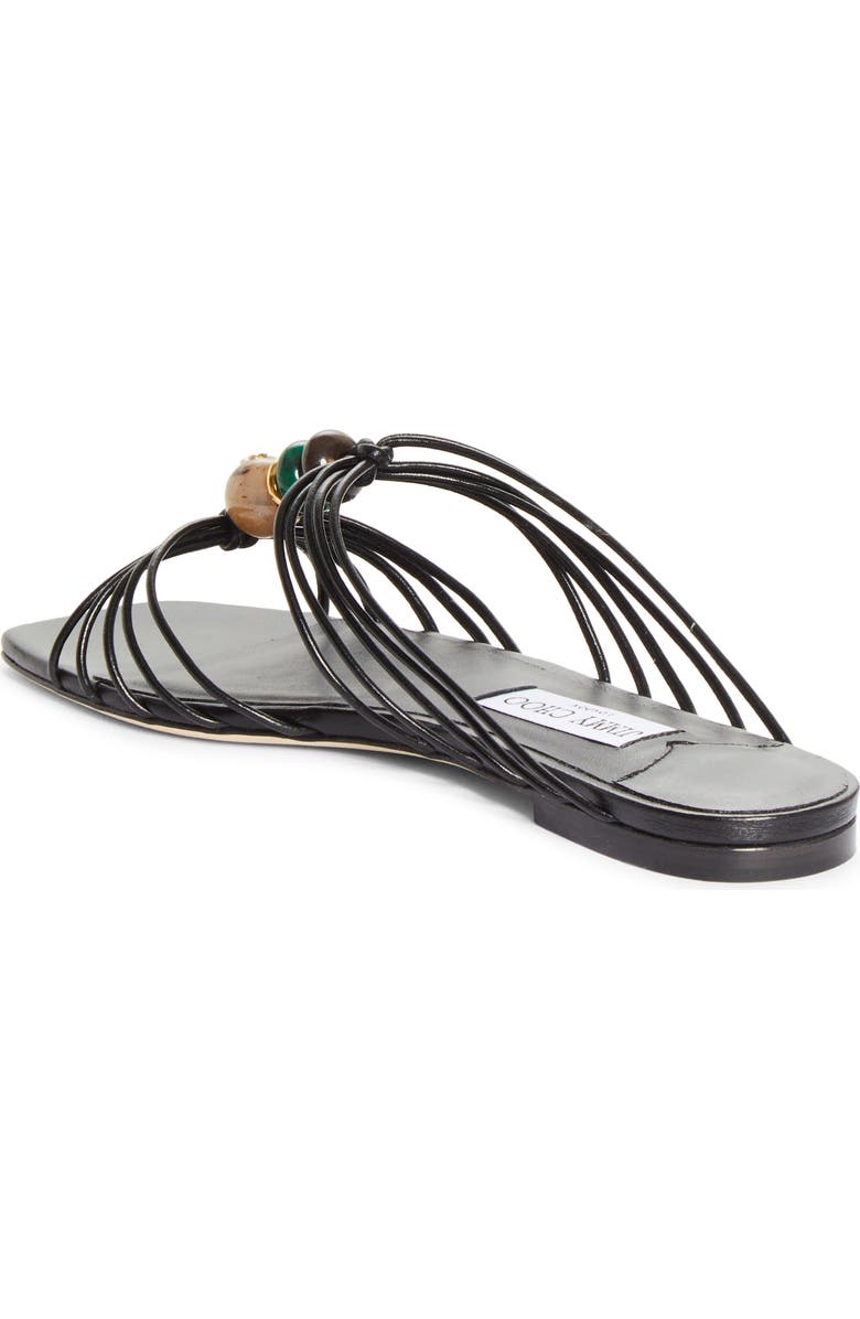 Jimmy Choo Lova Beaded Slide Sandal, Alternate, color, Black Mix