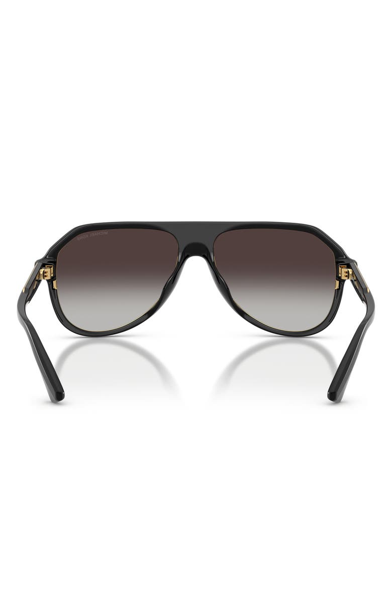 Michael Kors Molokai 59mm Gradient Pilot Sunglasses, Alternate, color, Black / Grey Gradient