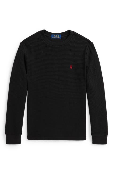 Kids' Long Sleeve Cotton Waffle T-Shirt (Big Kid)