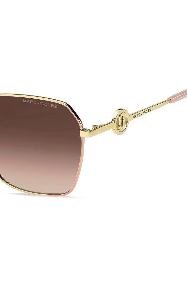 Marc Jacobs 58mm Gradient Square Sunglasses, Alternate, color, 