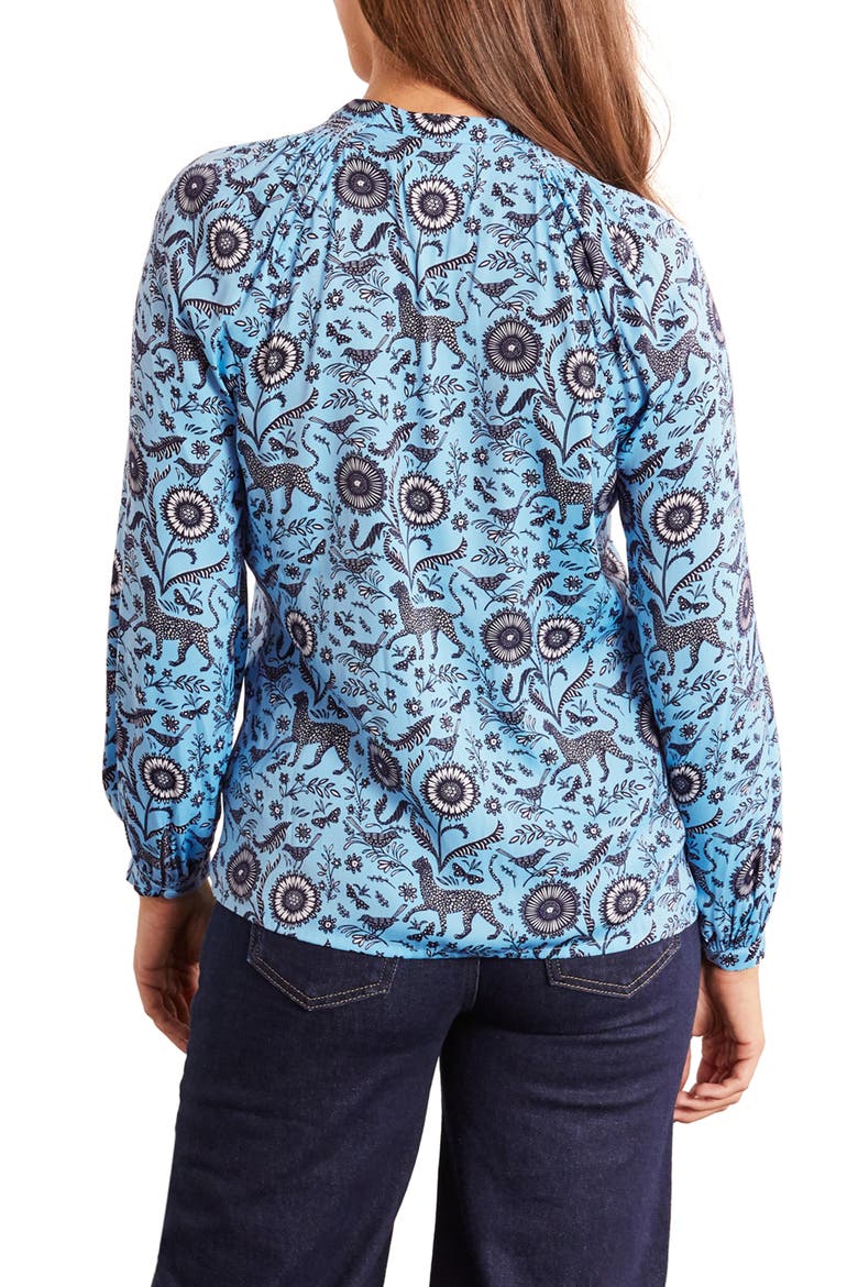 Kitty Keyhole Neck Blouse, Alternate, color, FROSTED BLUEGARDEN