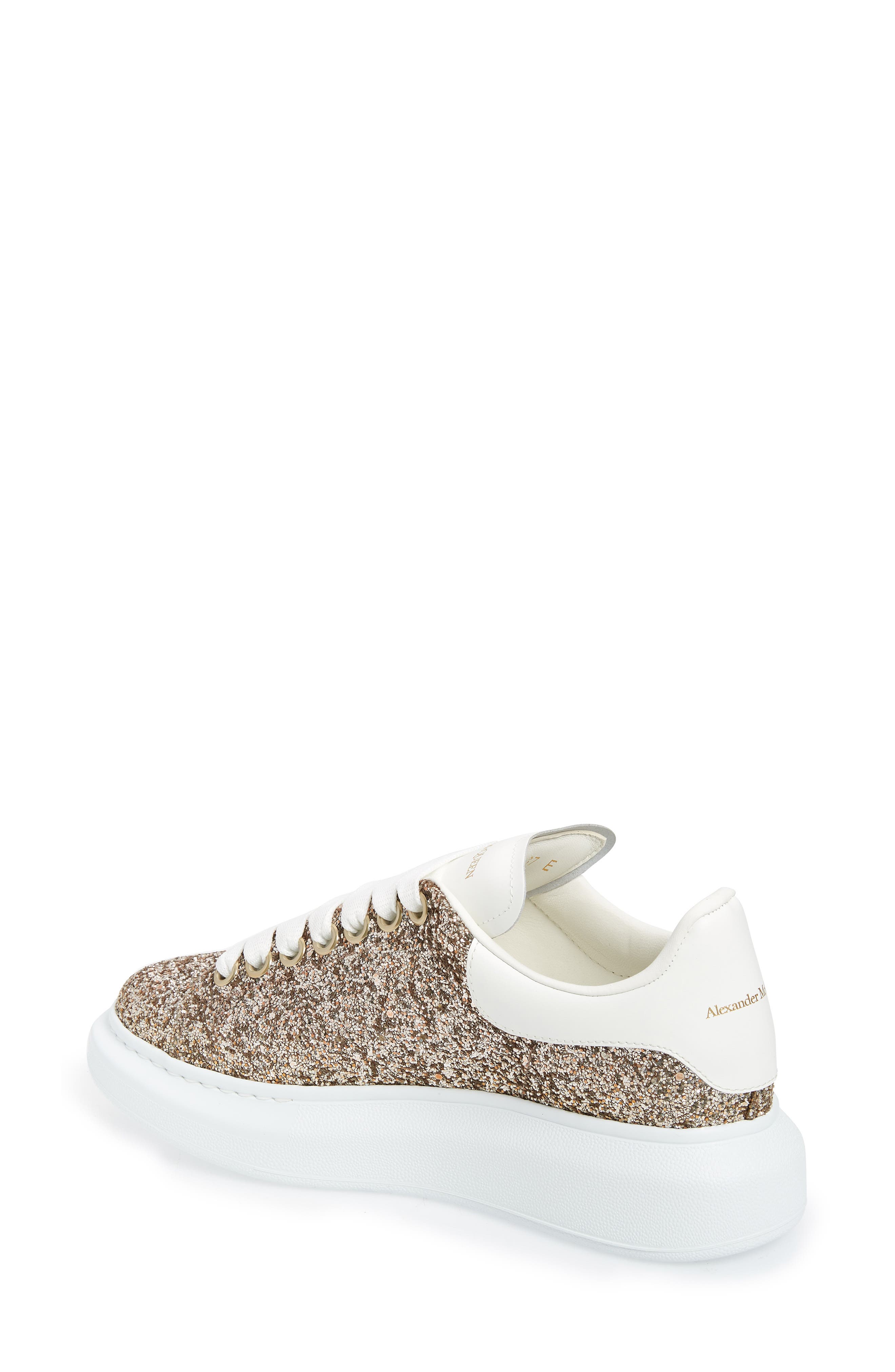 McQueen Oversized Glitter Platform Sneaker, Alternate, color, 