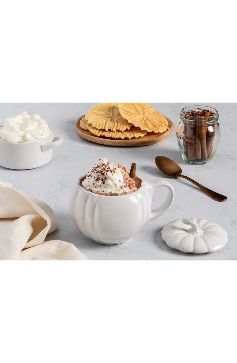 Le Creuset Pumpkin Mug & Lid, Alternate, color, White