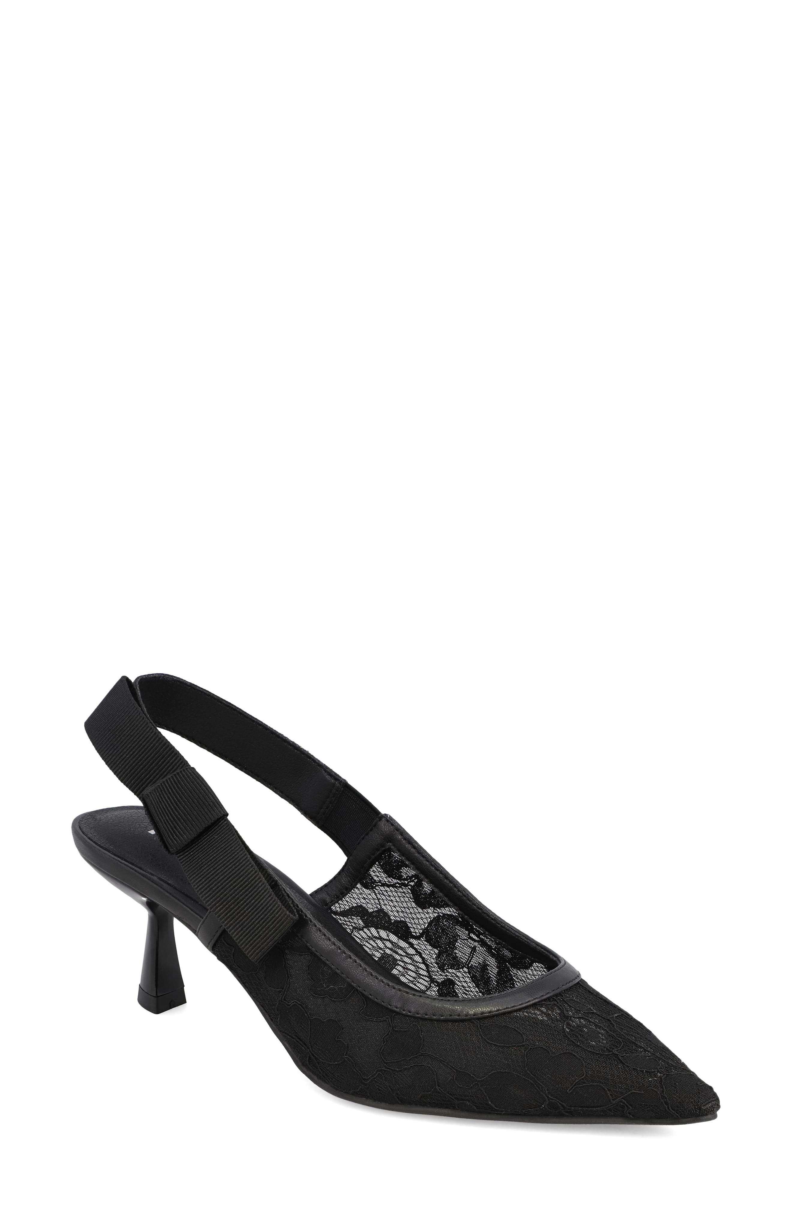 MIA Naida Slingback Pointed Toe Pump, Main, color, Black