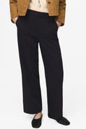 MANGO High Waist Straight Leg Pants