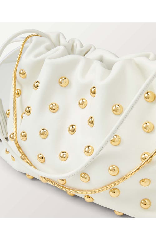 Veronica Beard Small Stash Studded Leather Drawstring Clutch