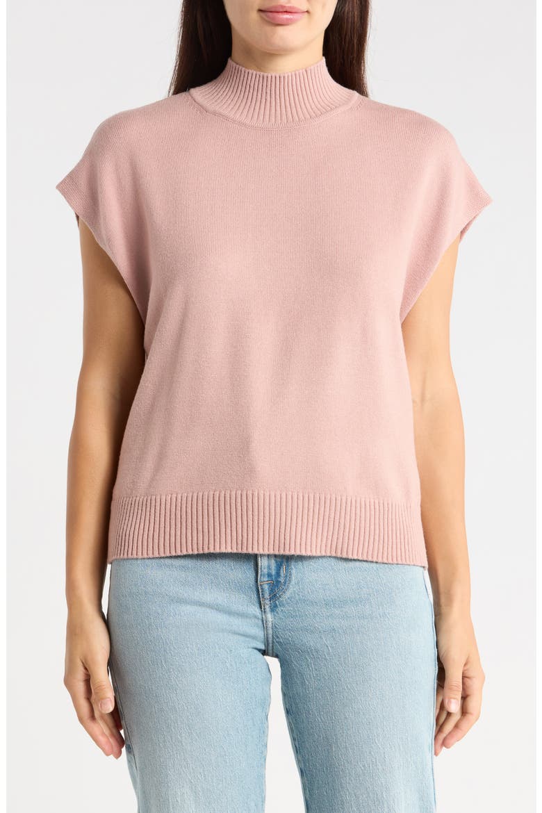 Mock Neck Sweater, Main, color, MAUVE