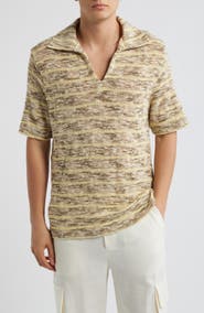 KROST Marled Knit Cotton Blend Polo