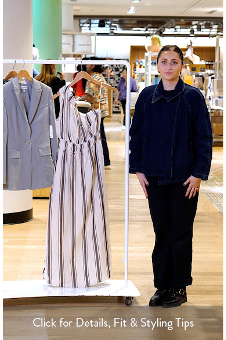 Selani Stripe One-Shoulder Maxi Dress video