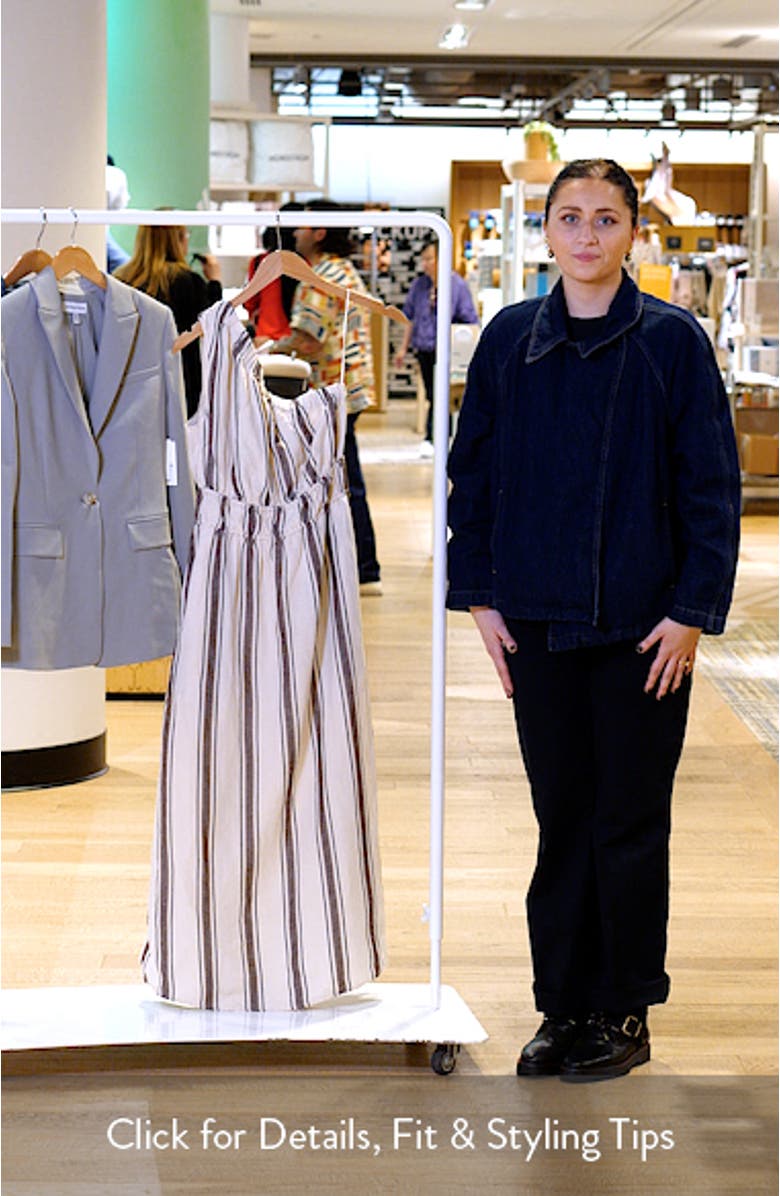 Selani Stripe One-Shoulder Maxi Dress, sales video thumbnail