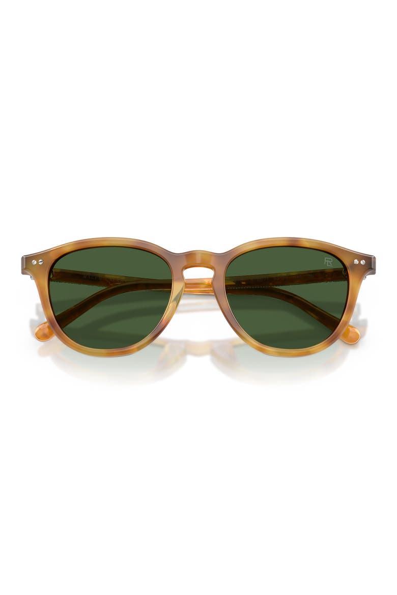 53mm Phantos Sunglasses, Alternate, color, TORTOISE BROWN / BOTTLE GREEN