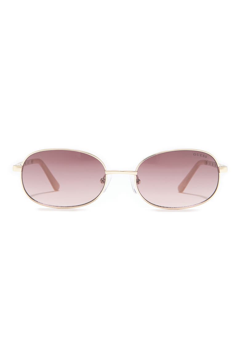 55mm Oval Sunglasses, Main, color, GOLD / GRADIENT BROWN