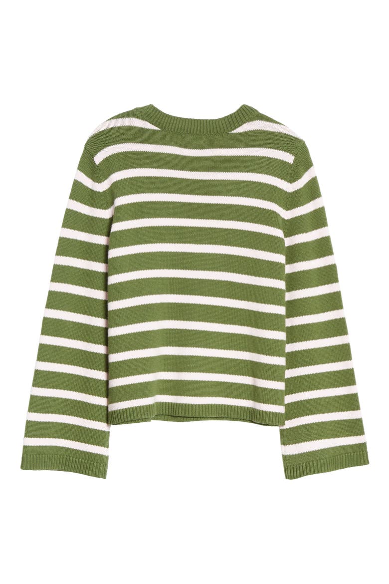 x Atlantic-Pacific Oversize Stripe Sweater, Alternate, color, GREEN- PINK STRIPE