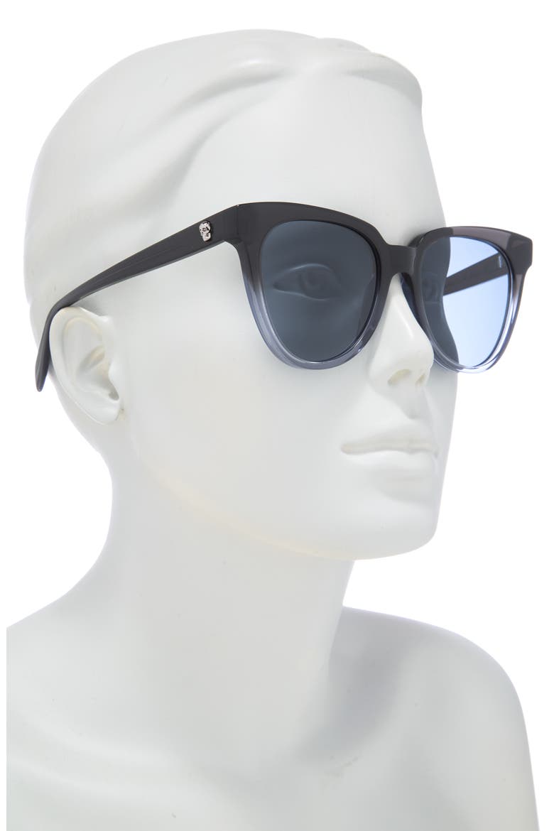 53mm Cat Eye Sunglasses, Alternate, color, GREY GREY BLUE
