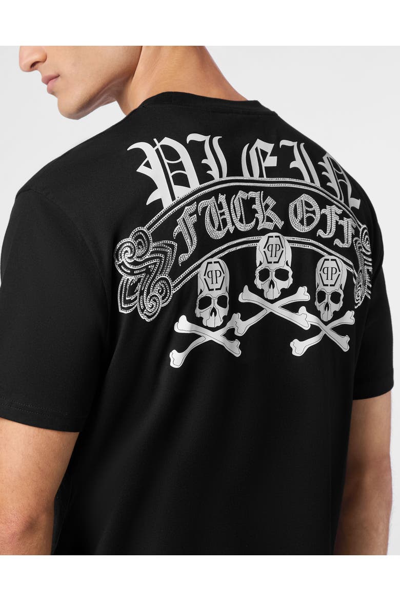T-Shirt Round Neck Ss Skull&Amp;Bones Men, Alternate, color, black