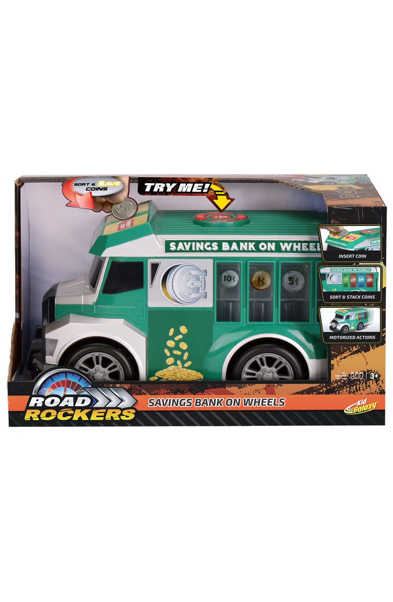 Kid Galaxy 10 Inch Road Rocker Sort N Save Bank Truck, Alternate, color, Multicolored