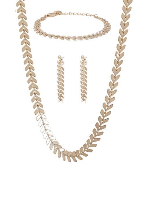 Bearfruit Jewelry Elara Chevron Jewelry Set Trendy Statement Collection in Warm Bronze at Nordstrom