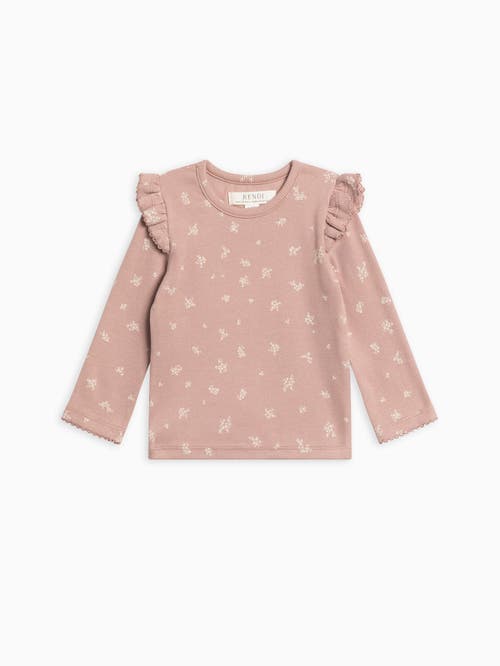 Kendi Rina Ribbed Ruffle Top