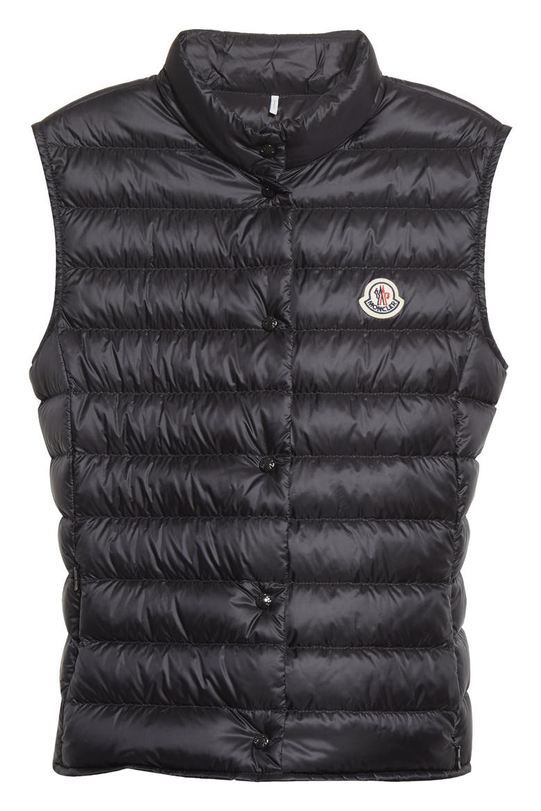 Liane Quilted Down Puffer Vest, Alternate, color, BLACK