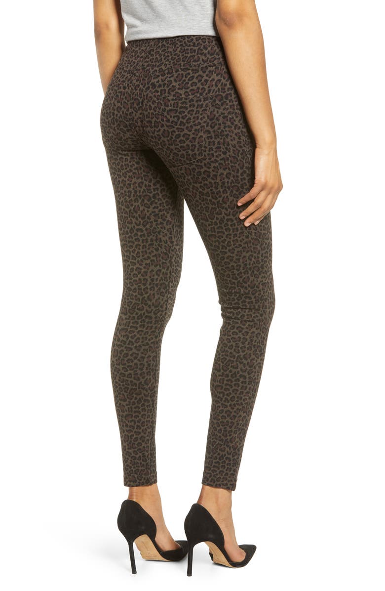 BLANKNYC Leopard Print Pull-On Skinny Pants, Alternate, color, 