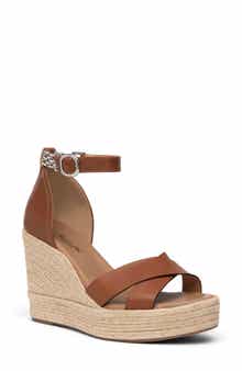 NeroGiardini Ankle Strap Espadrille Wedge Sandal