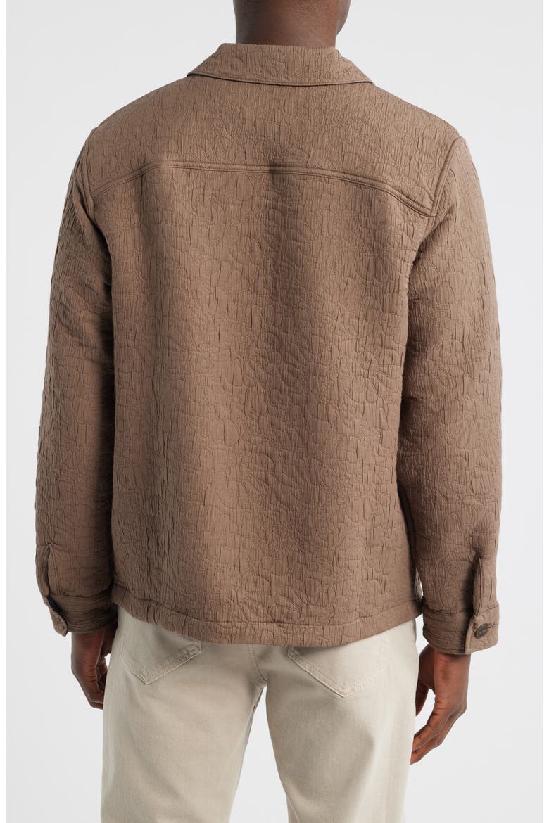 Quilted Overshirt, Alternate, color, BROWN