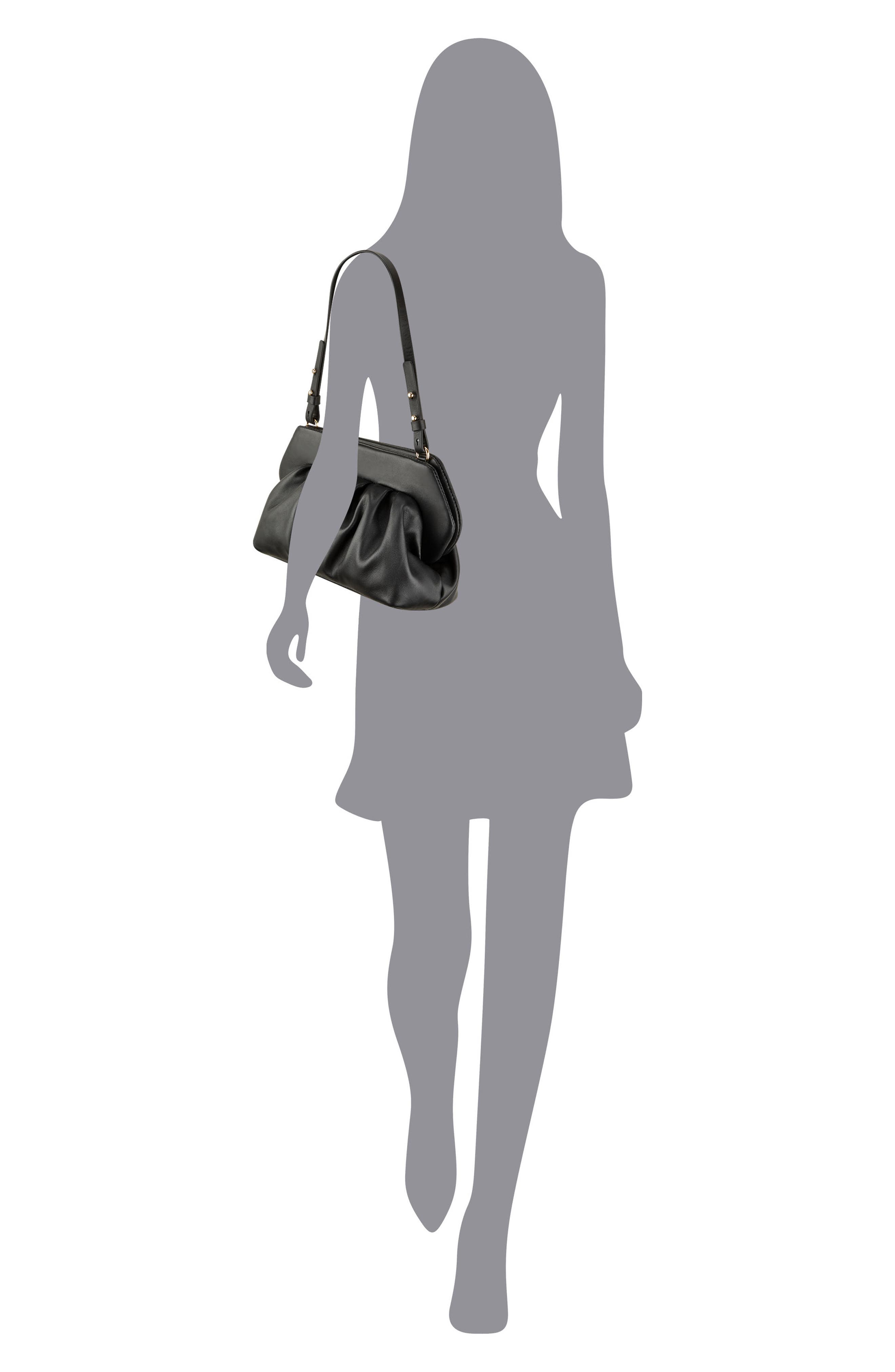 Vince Camuto Amari Leather Clutch, Alternate, color, 