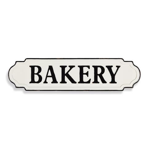 Bakery Cream White Tin Decorative Sign 45.5"