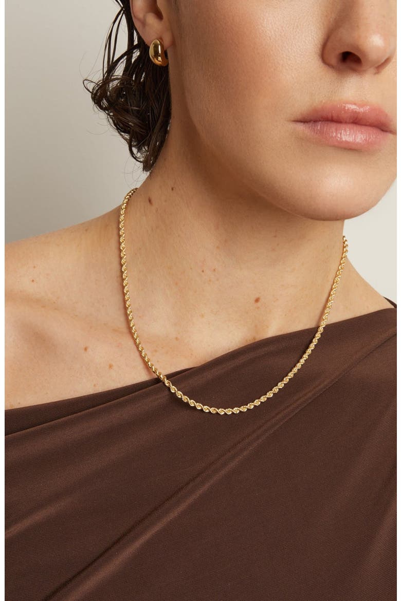 Rope Chain Necklace, Alternate, color, Yellow