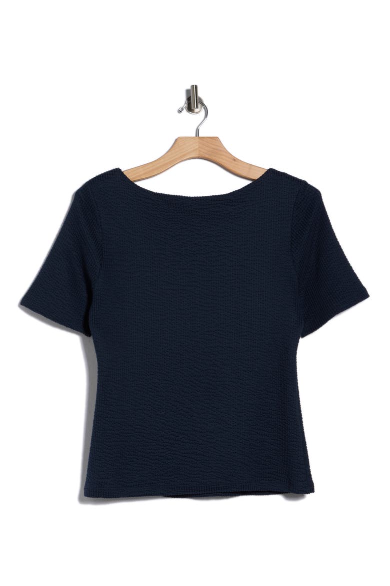 Boat Neck Knit T-Shirt, Alternate, color, INKWELL