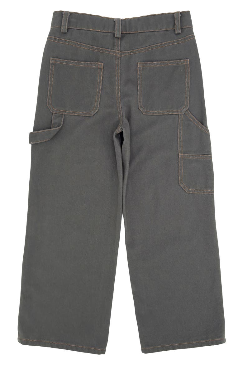 Kids' Cotton Twill Carpenter Pants, Alternate, color, ASH GREY