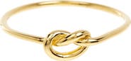 Sterling Forever 14K Yellow Gold Vermeil Thin Love Knot Ring