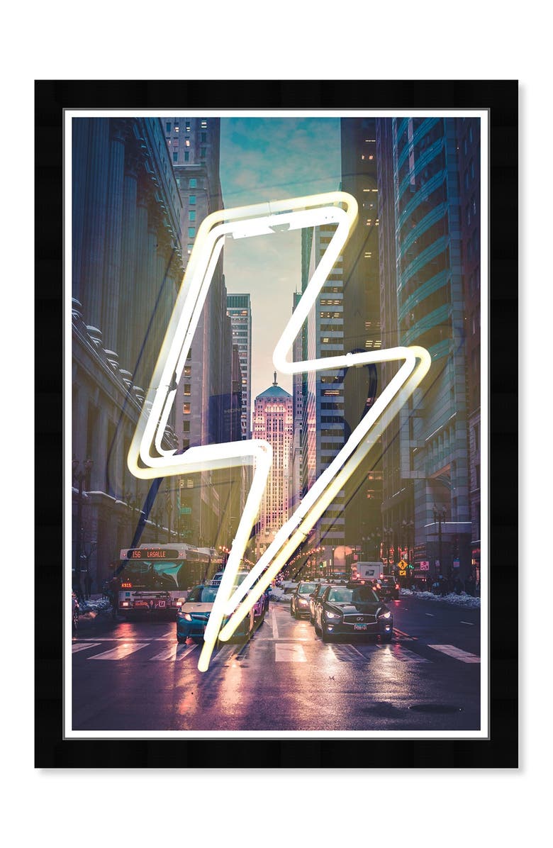 Wynwood Studio Lightning City Gray Wall Art, Alternate, color, 