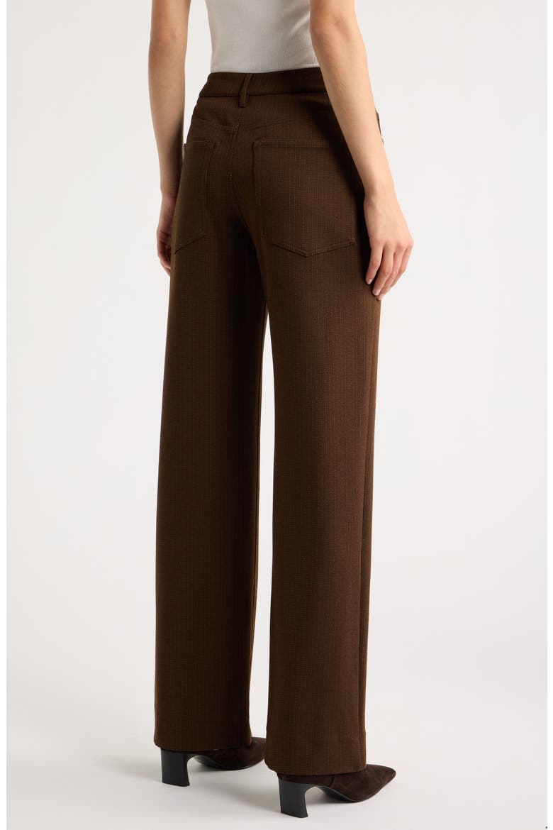 Cam Jacquard Stretch Ponte Pants, Alternate, color, BROWN MULTI