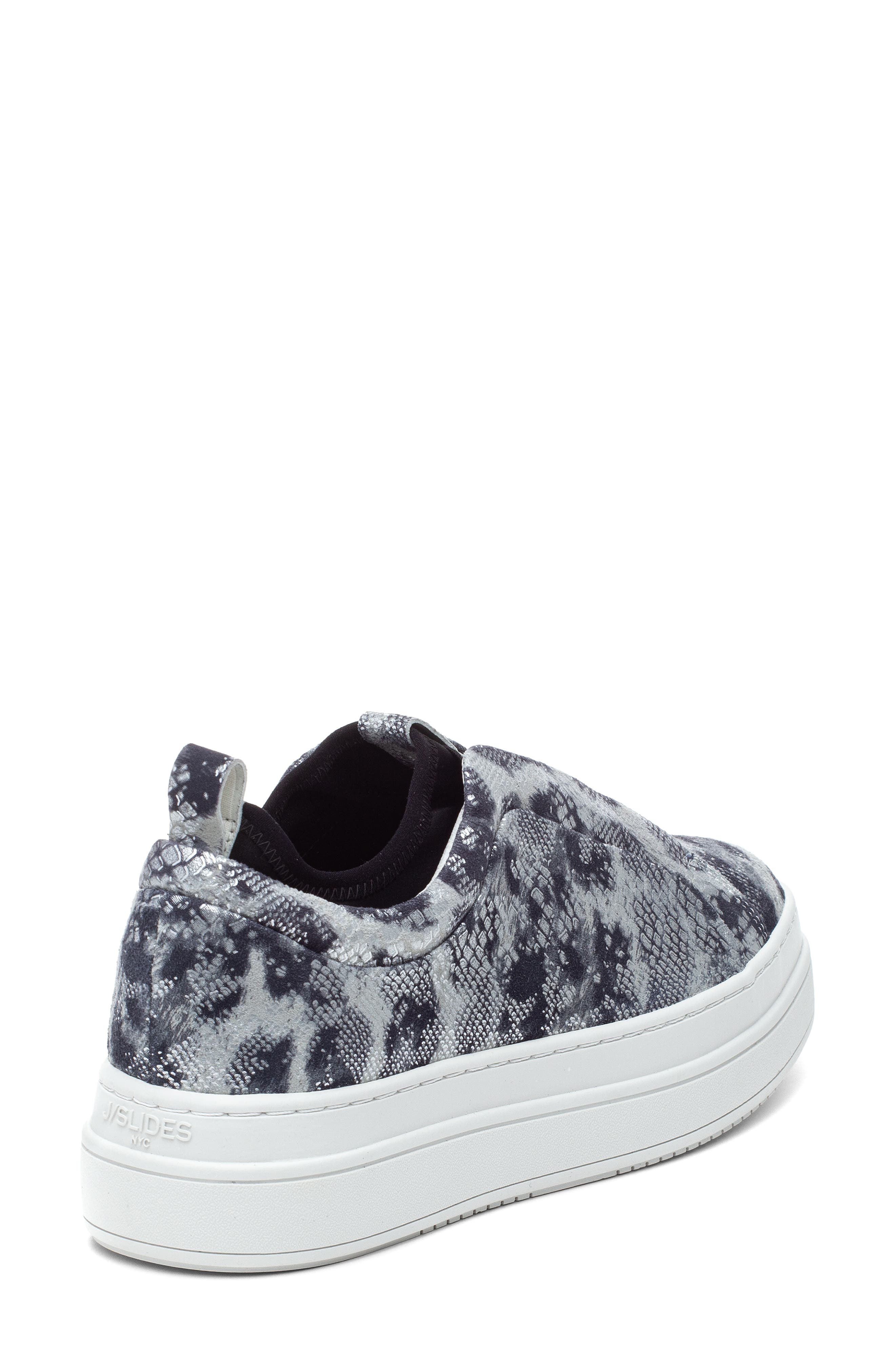 Nyle Platform Sneaker, Alternate, color, SILVER/ BLACK LEATHER
