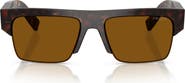 Prada 55mm Rectangular Sunglasses