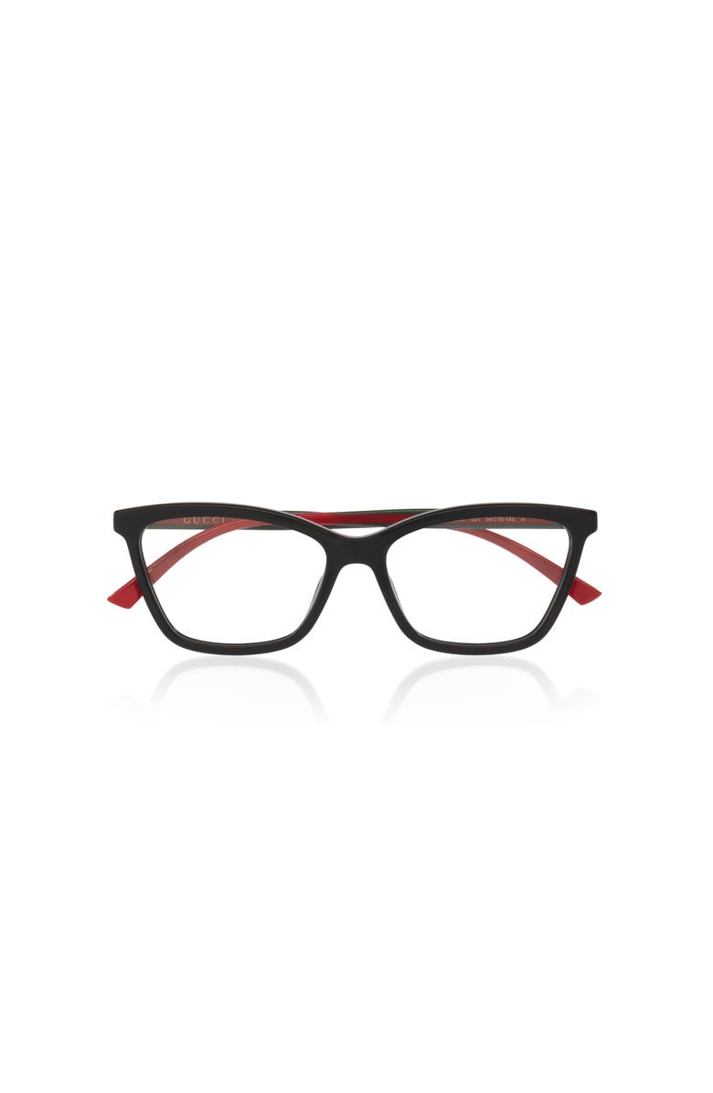Gucci 56mm Cat Eye optical glasses, Alternate, color, Black