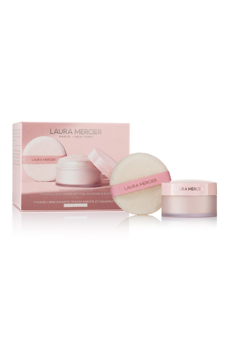 The Finishing Touch Translucent Rose Loose Setting Powder & Velour Puff Gift Set $43 Value, Main, color, TLSP TU ROSE