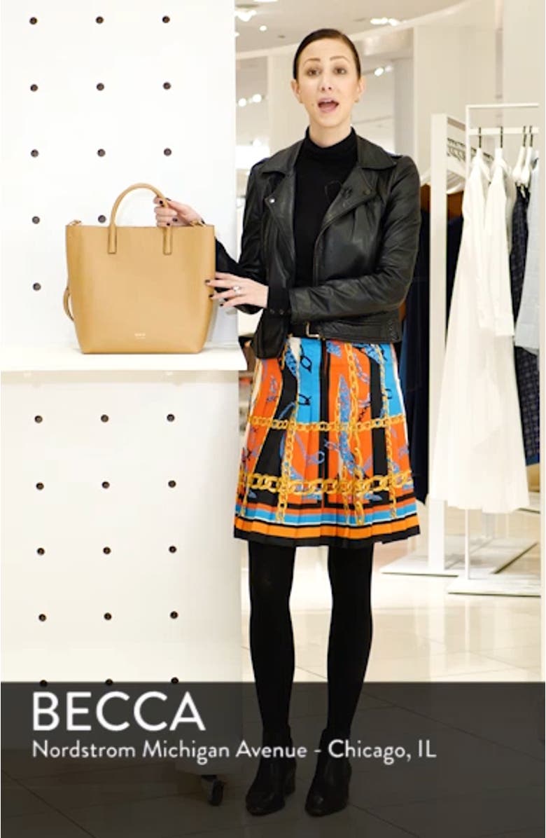 Tall Carryall Pebbled Leather Tote, sales video thumbnail