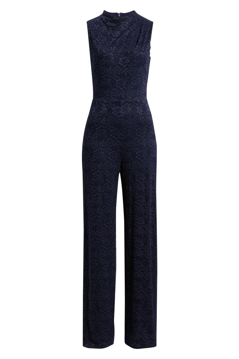 Corrine Lace Wide Leg Jumpsuit, Alternate, color, NAVY