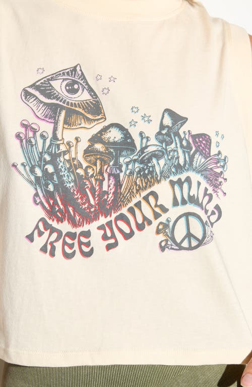 Spiritual Gangster Free Mind Spirit Graphic Crop Tank In White