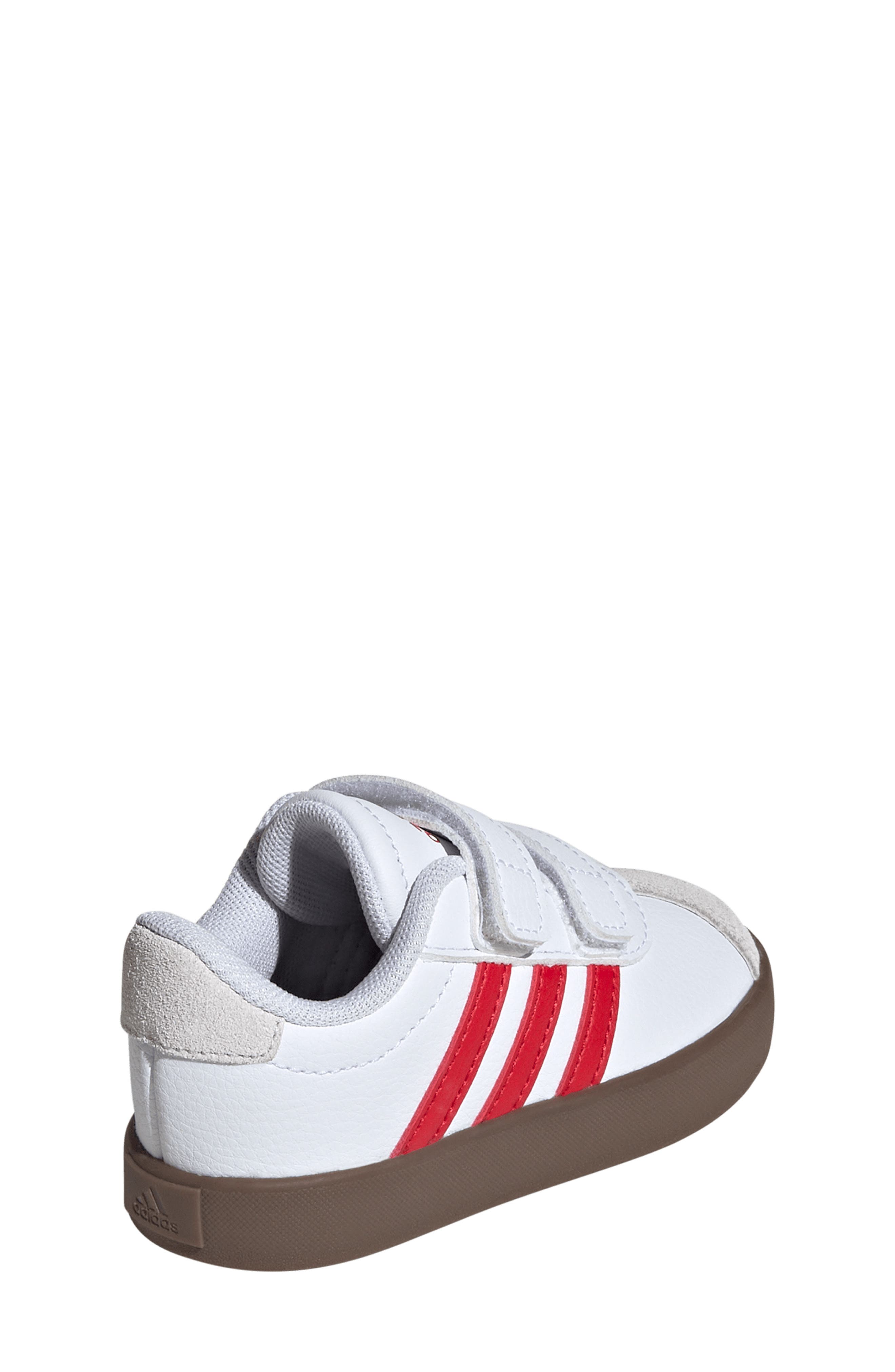 adidas Kids' VL Court 3.0 Sneaker, Alternate, color, Ftwr White/Better Scarlet/Grey One