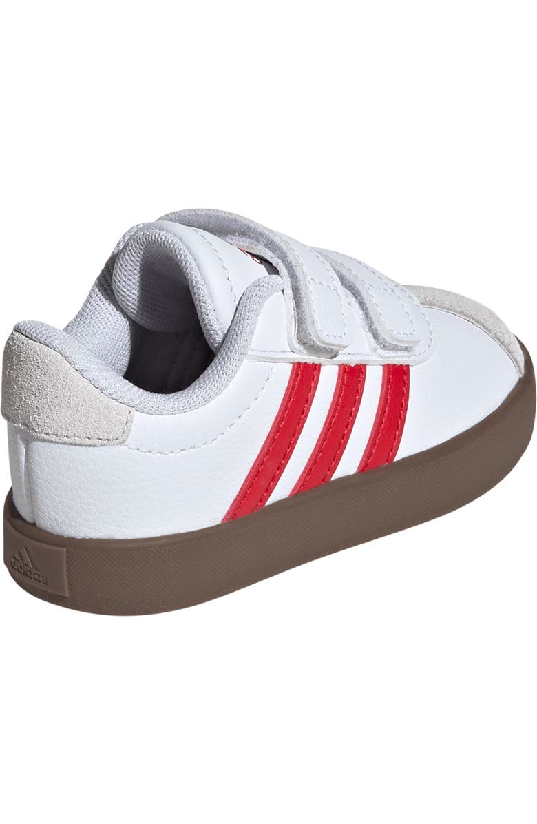 adidas Kids' VL Court 3.0 Sneaker, Alternate, color, Ftwr White/Better Scarlet/Grey One