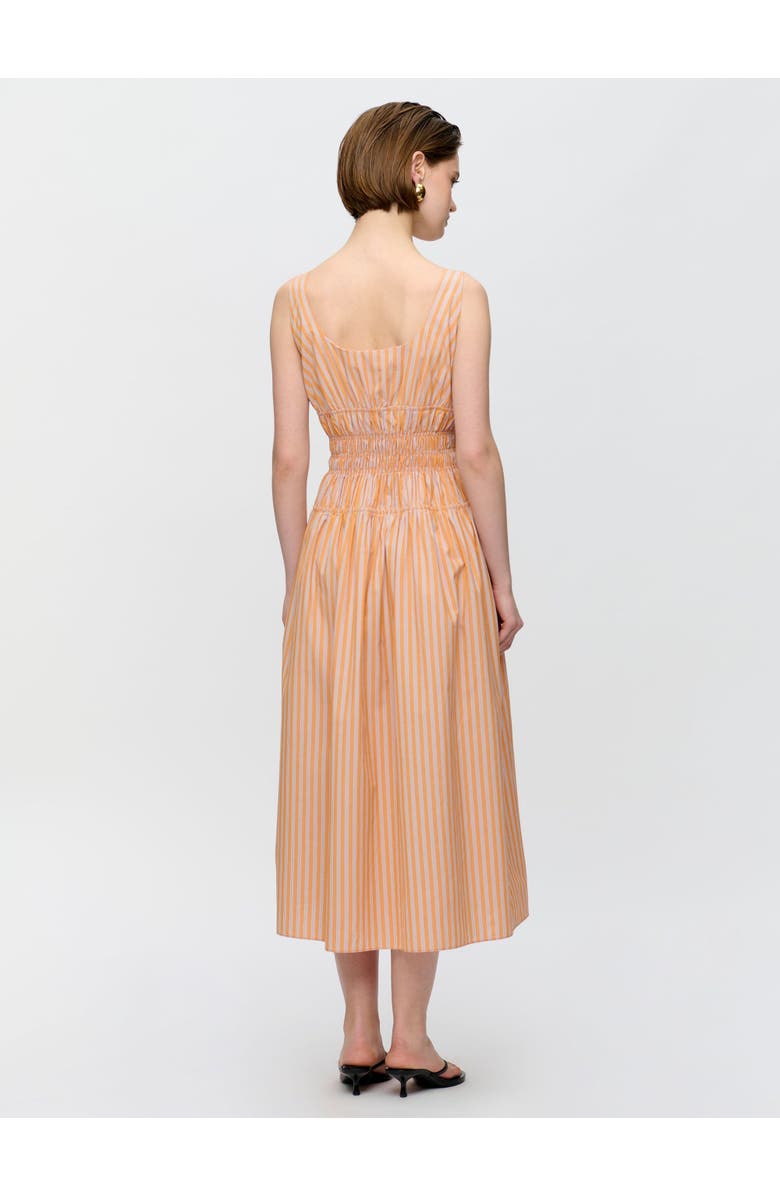 Callas Milano Belinda Gathered waist dress, Alternate, color, Orange / White